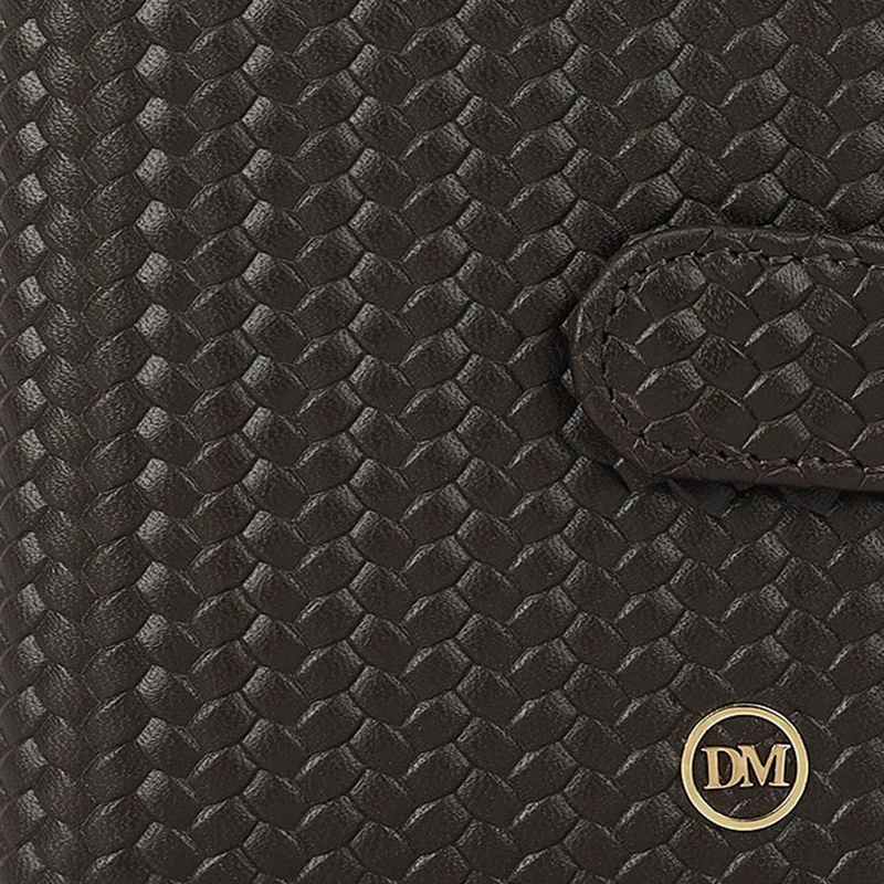 Da Milano Brown Multi Slot Leather Card Case - Brown  | Best Price UAE